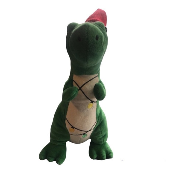 4/$20 T Rex Tyrannosaurus Rex christmas plush plushie stuffed animal santa - Picture 2 of 7